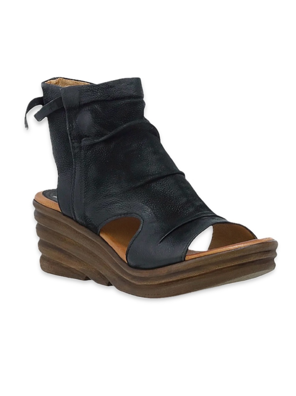 Miz Mooz Anna Leather Wedge Bootie